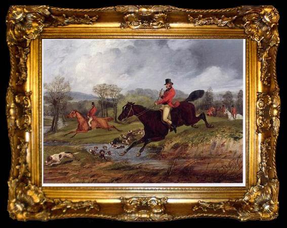 framed  unknow artist Classical hunting fox, Equestrian and Beautiful Horses, 158., ta009-2